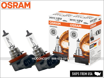 Osram H11 Original Standard Headlight Long Life Halogen Bulbs 64211L+ Pack of 2
