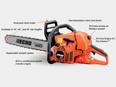 Brand New ECHO CS-590 Gas Chainsaw  20'' Bar 59.8cc  IN ORIGINAL BOX