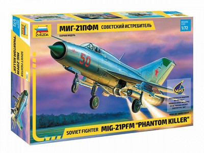 Zvezda 7202 1:72 MIG-21PFM Phantom Killer Plastic Model Kit