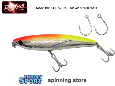 MAGTIDE WTD RAPTURE 42 GR COL CH YELLOW  14cm FULL WIRE SHORE CASTING  TONNETTO