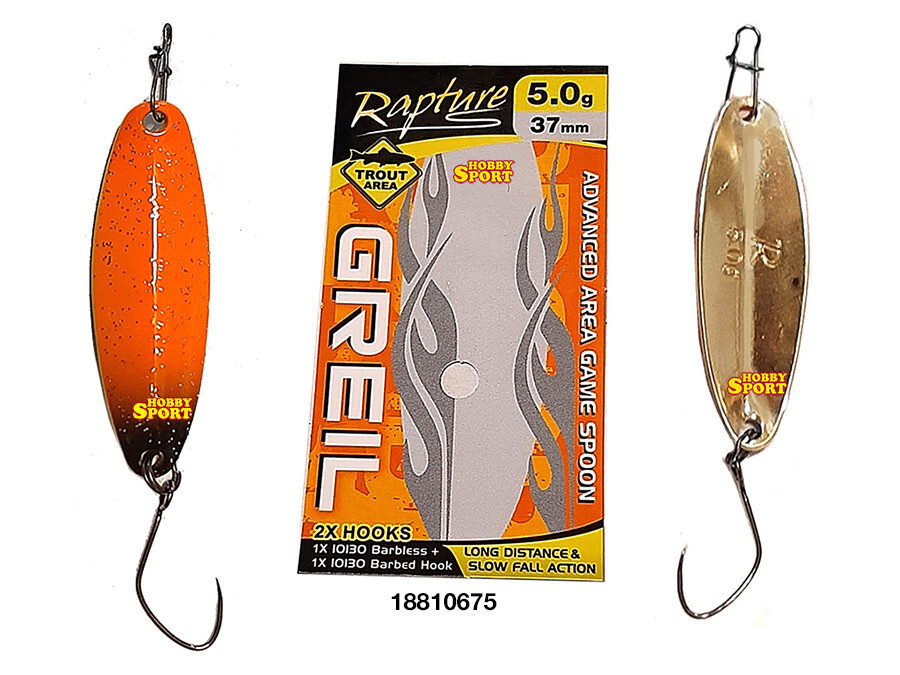GREIL SPOON  5 GR  ORANGE BLACK AREA TROTA   RAPTURE TRABUCCO 18810675