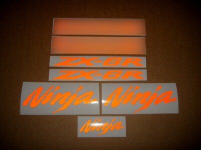 Stickers for Kawasaki ZX-6R ninja decal kit ZX6R 600 light reflective orange 636