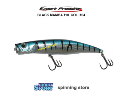 POPPER BLACK MAMBA 110 COL. 04 BLUE SGOMBRO 18 GR EXPERT PREDATOR