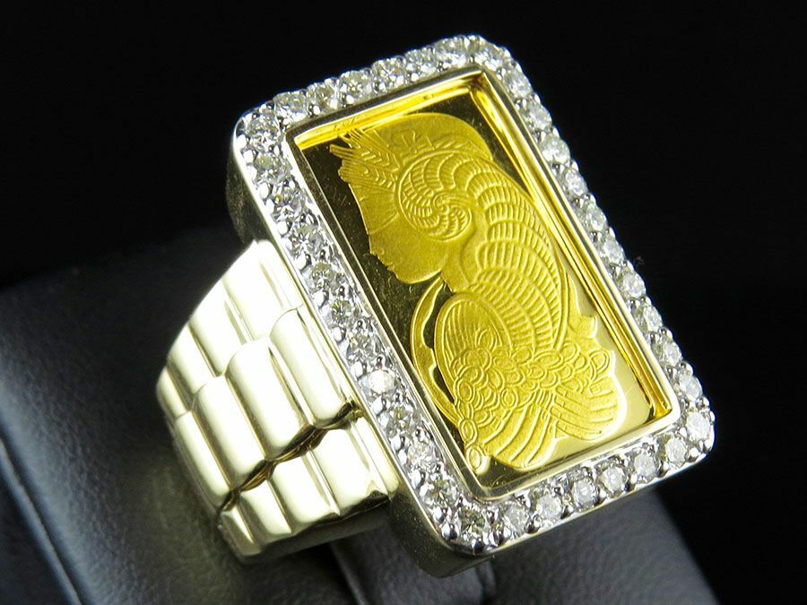 Pre-owned Online0369 Men 2.10ct Rd Cubic Zirconia Lady Fortuna Ring Yellow Gold Over Silver Free Stud