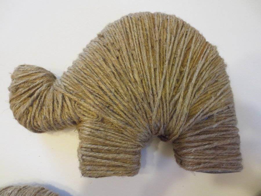 Twine Wrapped Elephant Decorations Set of 3 Nursery Baby Room