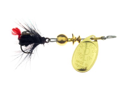 Mepps Aglia Mouche Gold / Black  #0 - #2 Lure Spinner Perch Chub NEW COLORS 
