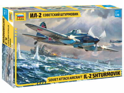 ZVEZDA 4825 1:48 Soviet Attack Aircraft IL-2 Shturmovik Plastic Model Kit