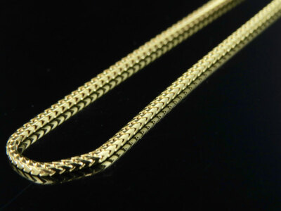 Pre-owned Jewelry Unlimited Solid 10k Yellow Gold Franco Box Link Chain Necklace 1.3 Mm 16-30 Inches