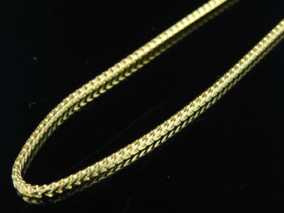 Pre-owned Jewelry Unlimited Solid 10k Yellow Gold Franco Box Link Chain Necklace 1.3 Mm 16-30 Inches