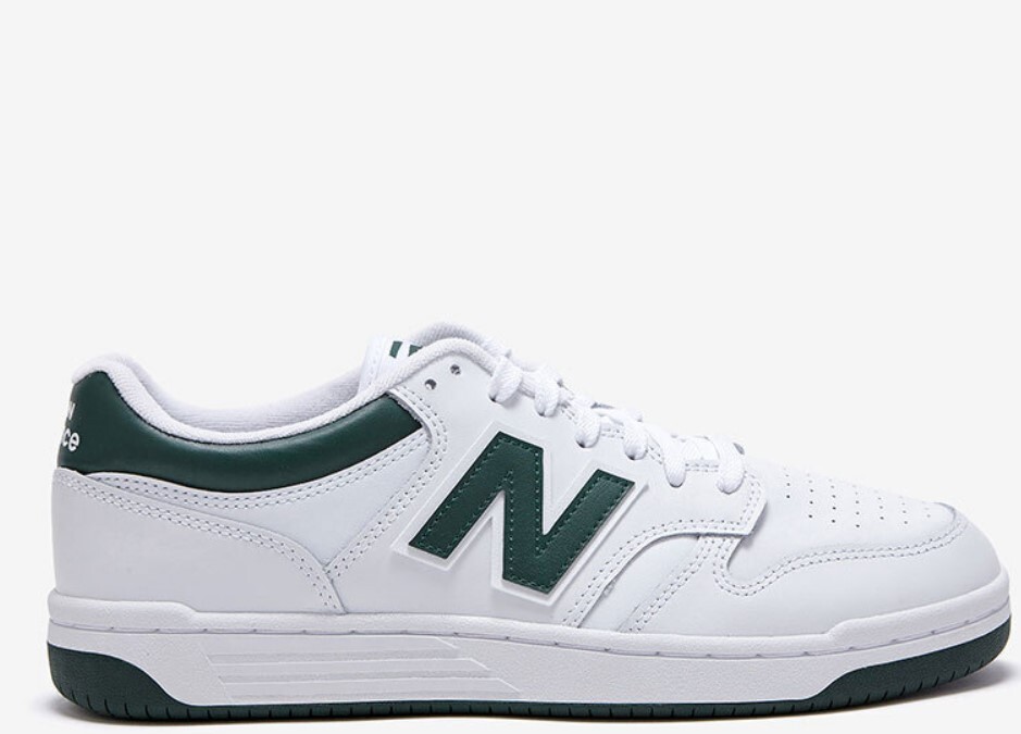 NEW BALANCE BB480LNG MEN'S SNEAKERS WHITE GREEN LEATHER | eBay