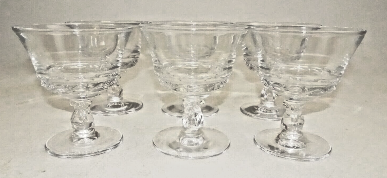Fostoria Century Vintage Wine Glass Stem Crystal 4 1/2