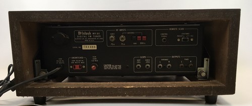 McIntosh MR80 Digital FM Tuner in Cabinet and a Copy of Manual Powers/Scans