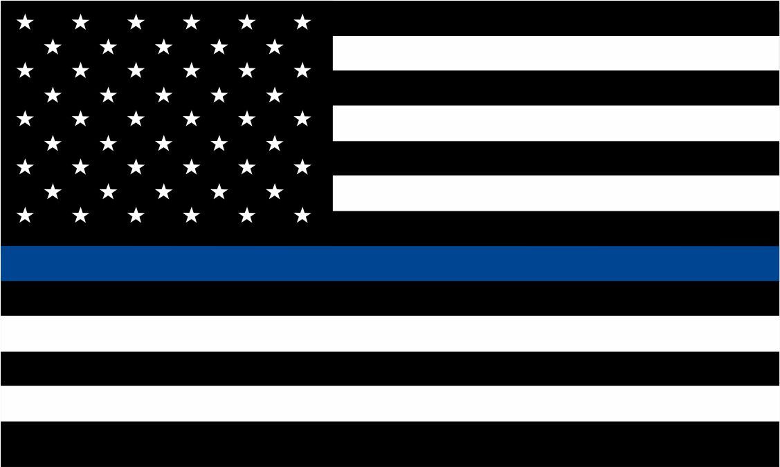 Thin Blue Line Decal - Police LEO American Flag REFLECTIVE Decal Various Sizes
