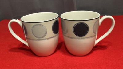 Java Graphite by NORITAKE                   Set Of Two  Coffee Mugs