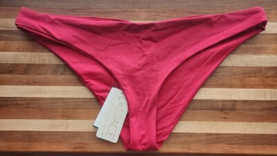 New!! L*Space Sandy Seamless Pink Bikini Swim Bottoms Women s, Size XL