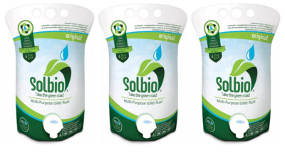 3 x Solbio Organic 100% Natural Toilet Fluid Waste & Flush 1.6L x 40 Doses