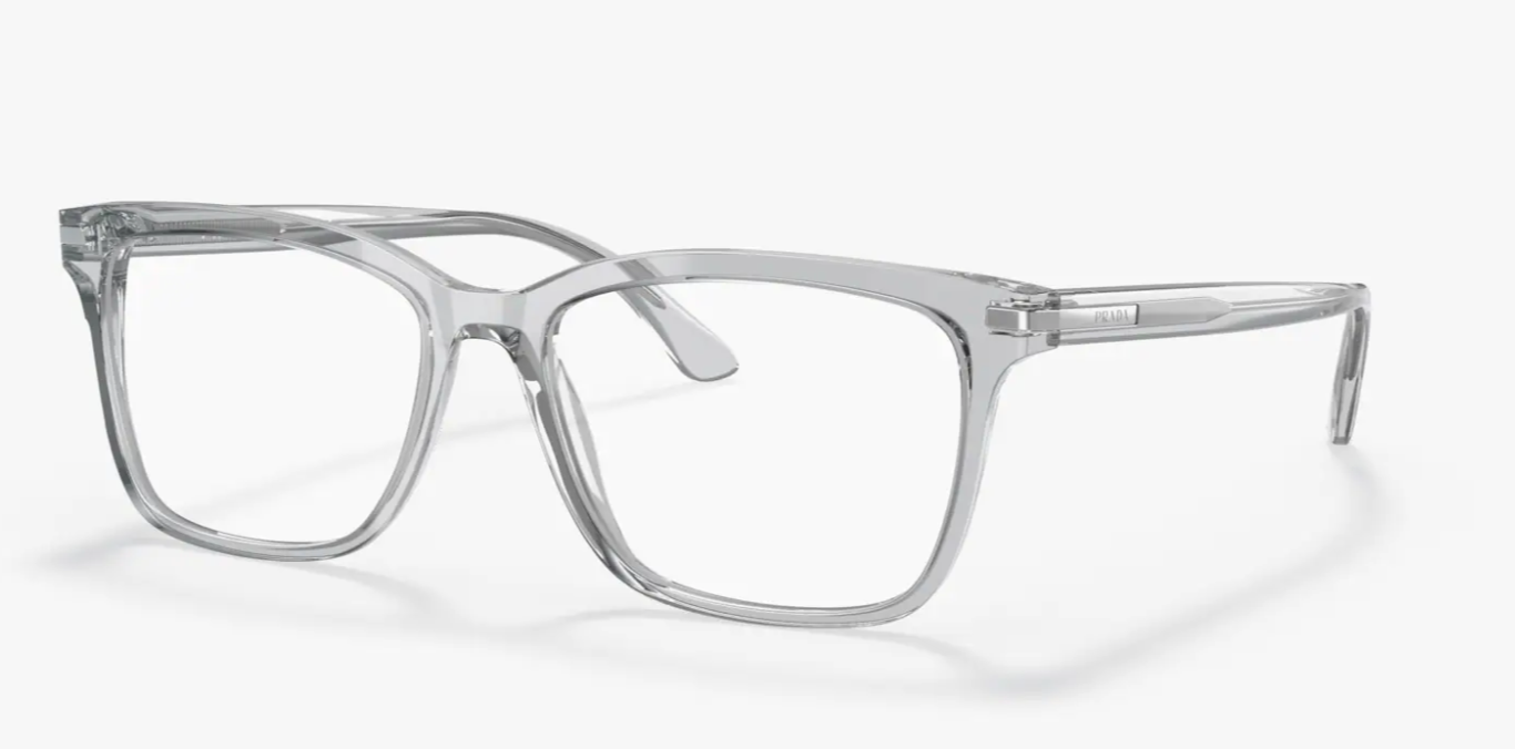 New PRADA Eyeglasses VPR 14W U43-1O1 56-18 150 Crystal Grey
