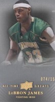 2013 Upper Deck All-Time Greats - LeBron James #54