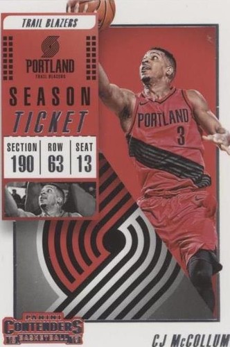 2018-19 Panini Contenders - C.J. McCollum #95