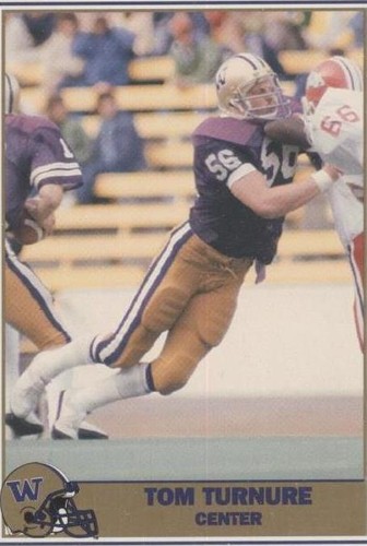 1992 Pacific Washington Huskies Football Greats Tom Turnure #56