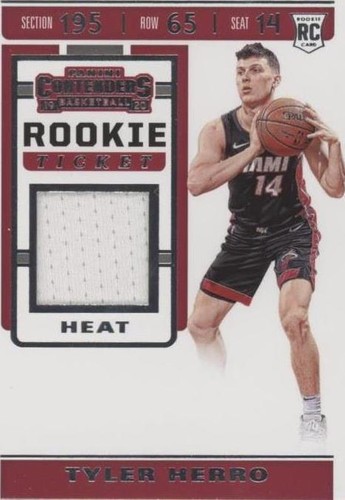 2019-20 Panini Contenders Tyler Herro Auto RC Serial #/49! Graded
