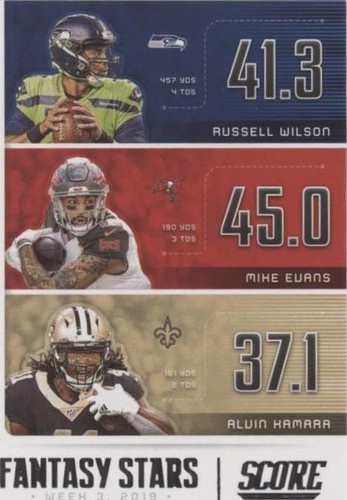 2020 Score Alvin Kamara Mike Evans Russell Wilson #FS-RMA