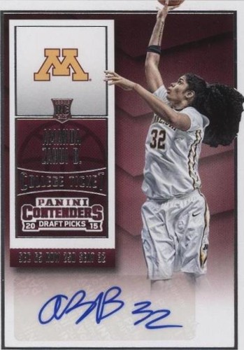 2015-16 Panini Contenders Draft Picks - Amanda Zahui B. #172