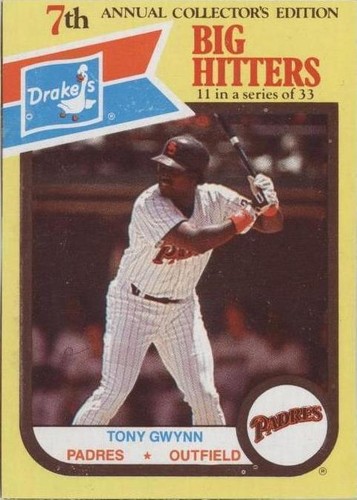 1987 Drake's Big Hitters/Super Pitchers - Tony Gwynn #11