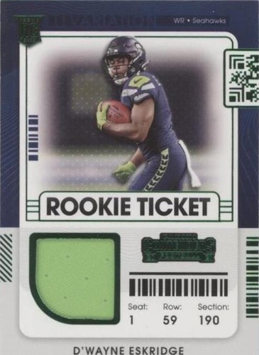 2021 Panini Contenders D'Wayne Eskridge #RSV-DWE