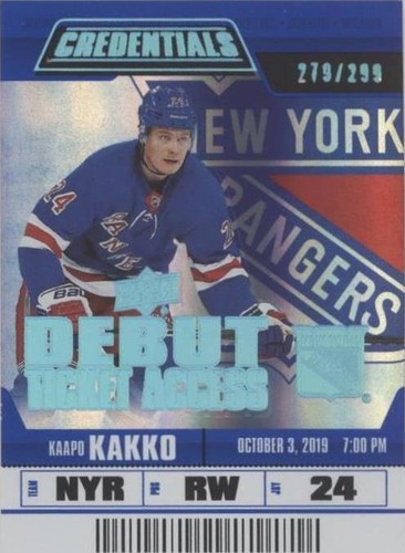 2019-20 Upper Deck Credentials - Kaapo Kakko #145