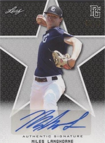 2020 Leaf Perfect Game National Showcase - Miles Langhorne #BA-ML1