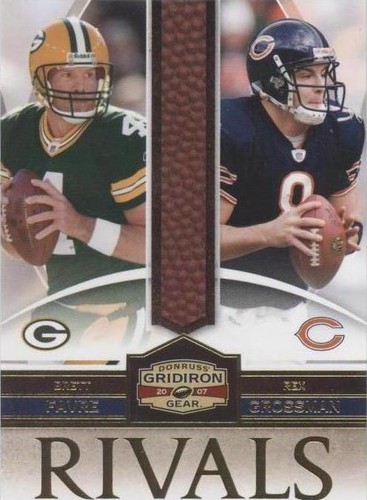 2007 Donruss Gridiron Gear Brett Favre Rex Grossman #R-6