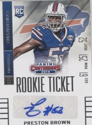2014 Panini Contenders Preston Brown #165