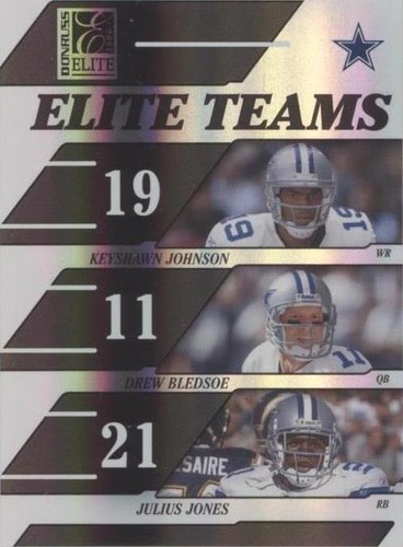 2006 Donruss Elite Drew Bledsoe Julius Jones Keyshawn Johnson #ET-6