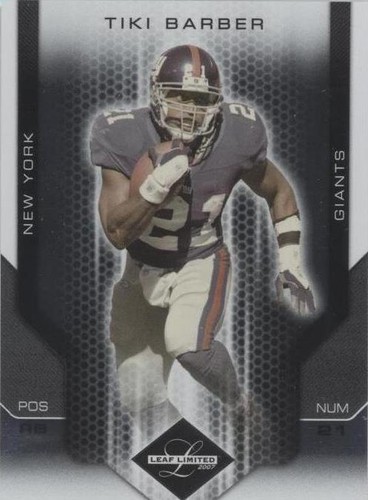 2007 Leaf Limited Tiki Barber #196