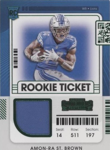 2021 Panini Contenders Amon-Ra St. Brown #RTS-ARS