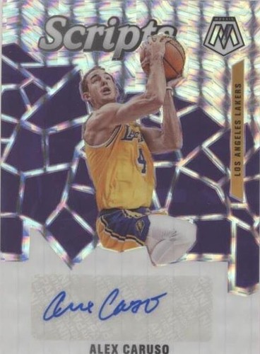 Alex Caruso 2019-20 Panini Mosaic Scripts Silver Holo Prizm Auto 