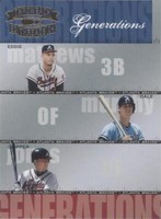 2004 Donruss Throwback Threads - Chipper Jones Dale Murphy Eddie Mathews #G-15