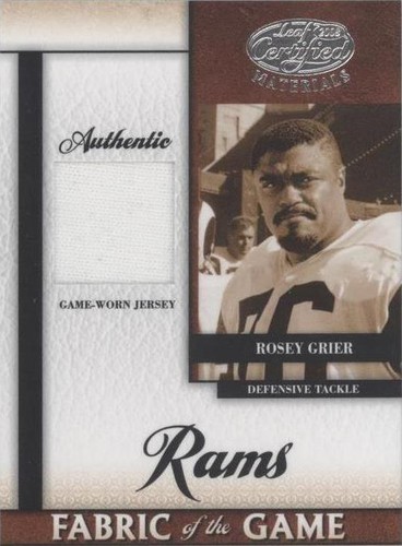 2008 Leaf Certified Materials Rosey Grier #FOG-62