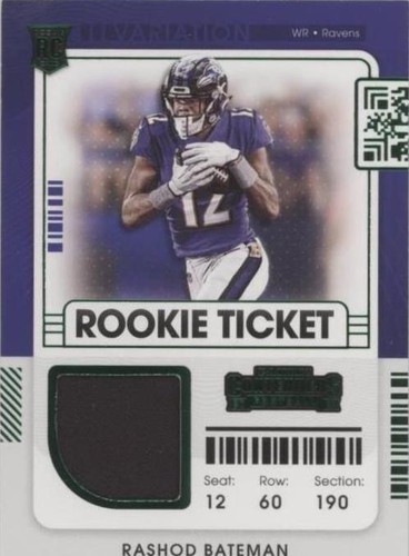 2021 Panini Contenders Rashod Bateman #RSV-RBA