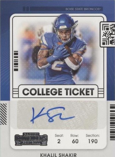 2022 Panini Chronicles Draft Picks Khalil Shakir #CCT-KSH
