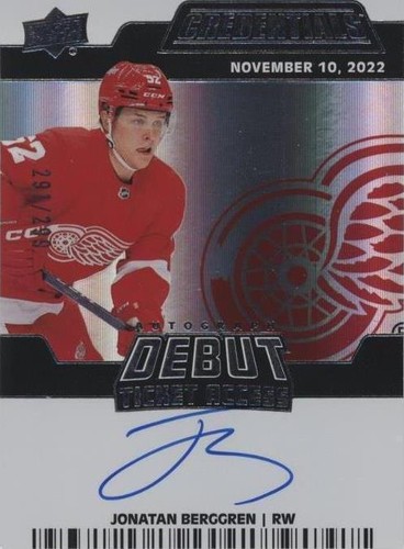 2023-24 Upper Deck Credentials - Jonatan Berggren #DTAA-JB