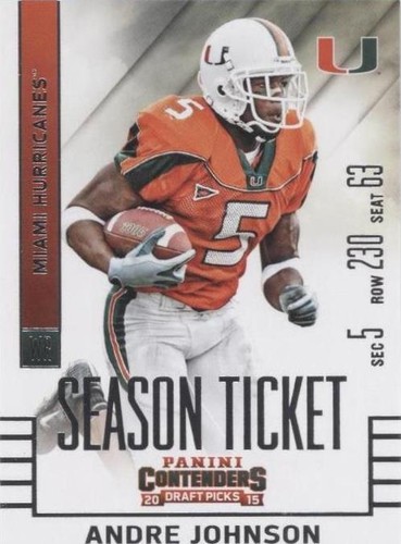 2015 Panini Contenders Draft Picks Andre Johnson #8