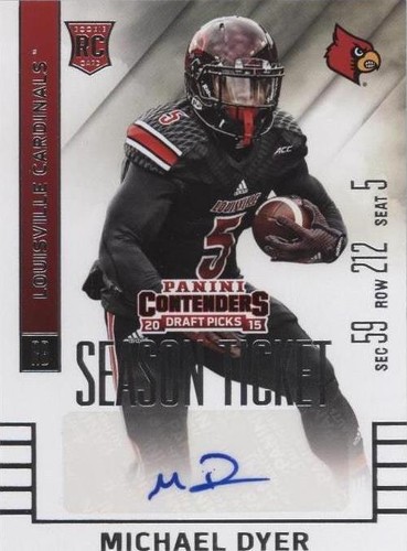 2015 Panini Contenders Draft Picks Michael Dyer #225
