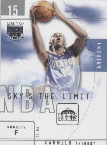 NBAカード　Carmelo Anthony rc refractor 2003/04 Topps Chrome Black Refractors #113 Carmelo Anthony