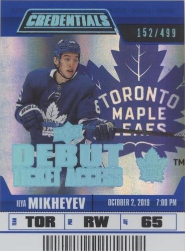2019-20 Upper Deck Credentials - Ilya Mikheyev #137
