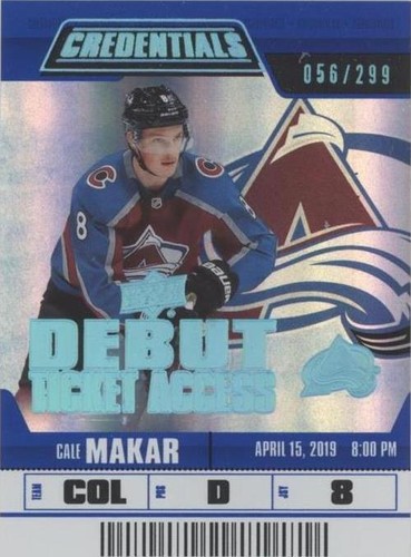 2019-20 Upper Deck Credentials - Cale Makar #144
