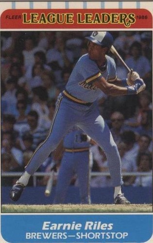 1986 Fleer Major League Leaders - Ernest Riles #34