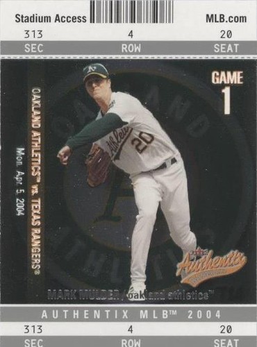 2004 Fleer Authentix - Mark Mulder #97