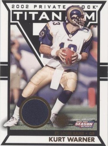 2002 Pacific Private Stock Titanium Postseason Kurt Warner #118